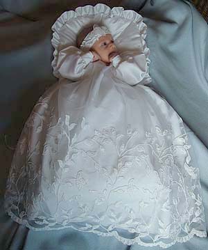 Baby-Staab Christening dress and baby nest